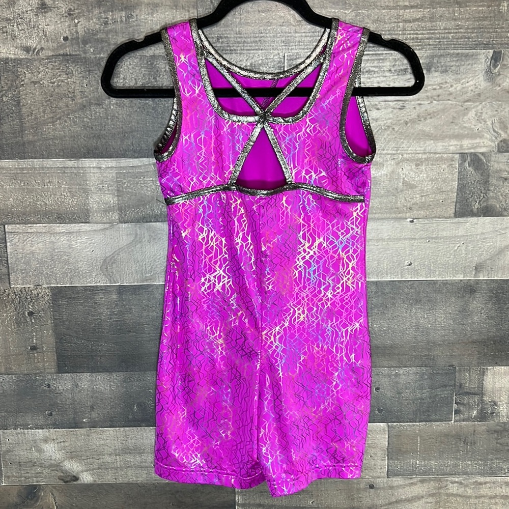 Purple with Metallic Pattern Danskin Leotard